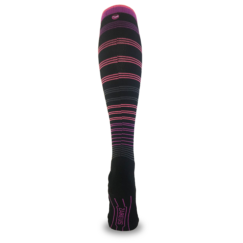 Zareus Circular Stripe 15-20 MMHG Graduated Compression Socks for Men Women - Running, Pregnancy, Swollen, Sport, Plantar Fasciitis, Travel